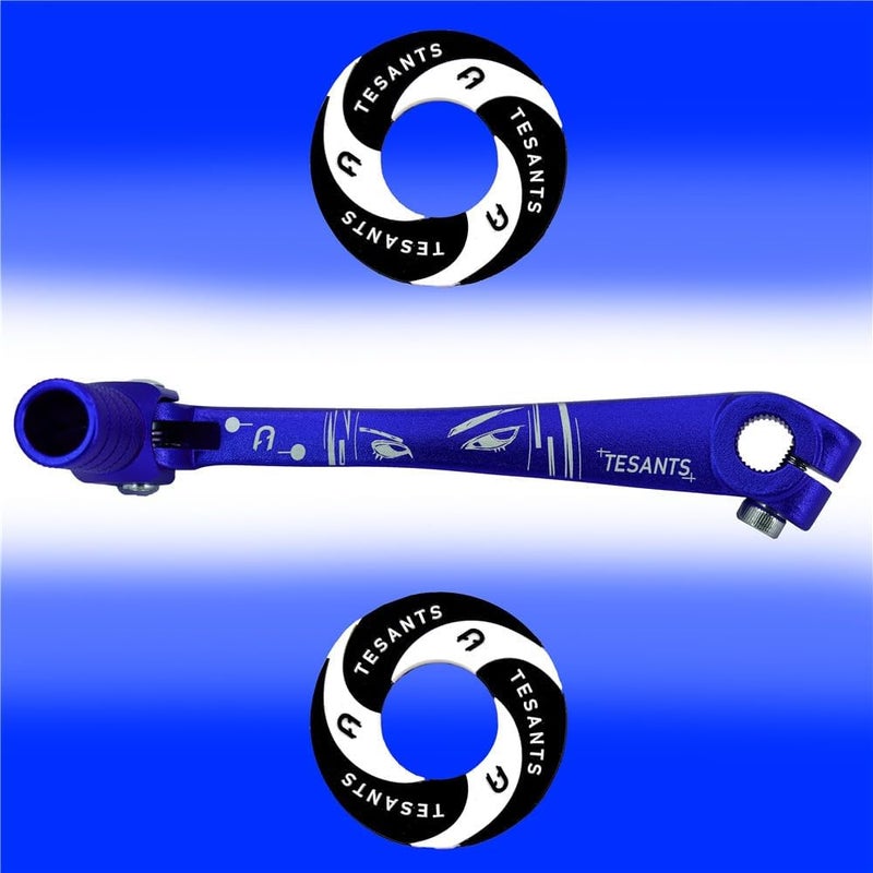 TESANTS Gear Shift Lever with Grips Circle Decor Replacement for 50cc 70cc 90cc 110cc 125cc SSR110 SSR125 TaoTao110 DB10 DB14 ATA SDG107 TTR50 Pit Dirt Bike (Blue) - Image 1